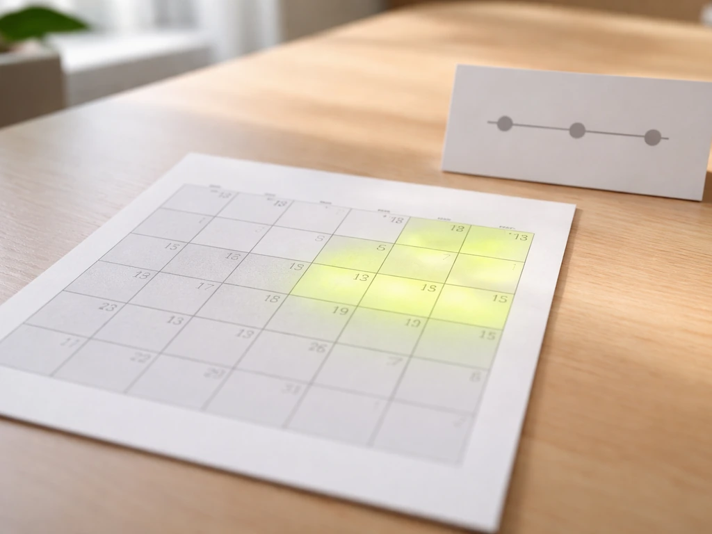 Minimal calendar page and a simple order timeline card showing recent versus older dates.
